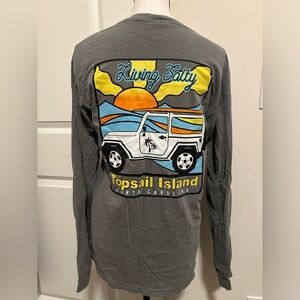 topsail Island beach jeep long sleeve tshirt